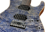 . Suhr Modern Waterfall Burl Maple HH Guitar - Trans Blue