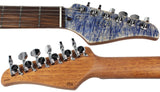 . Suhr Modern Waterfall Burl Maple HH Guitar - Trans Blue