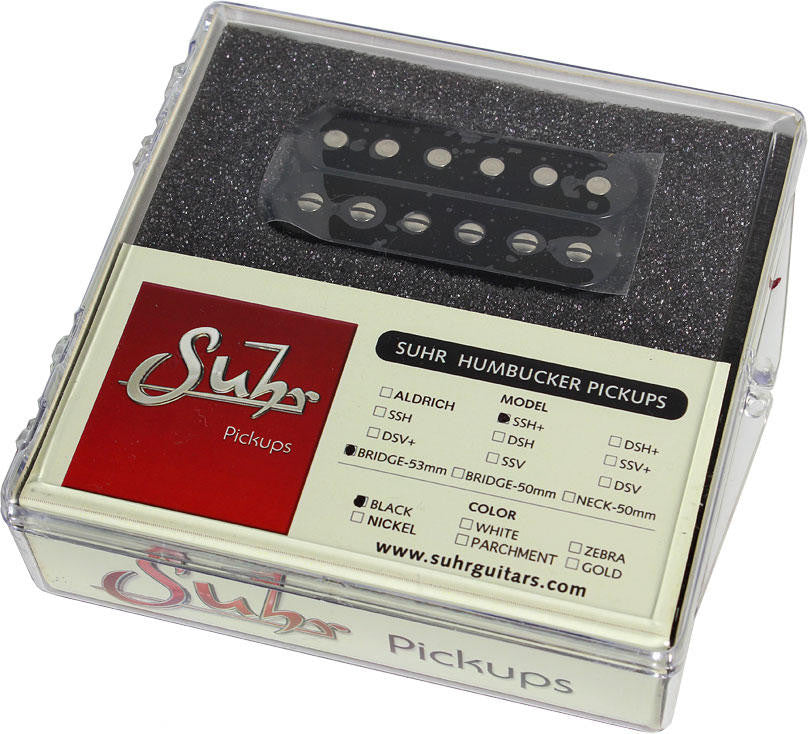 Suhr SSH+ Bridge Pickup, Black, 53mm | Humbucker Music Suhr SSH+ Bridge Pickup, Black, 53mm | Humbucker Music