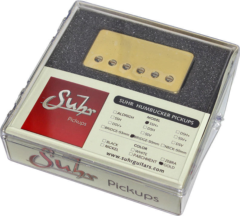 Suhr SSH+ Bridge Pickup, Gold, 53mm | Humbucker Music Suhr SSH+ Bridge Pickup, Gold, 53mm | Humbucker Music