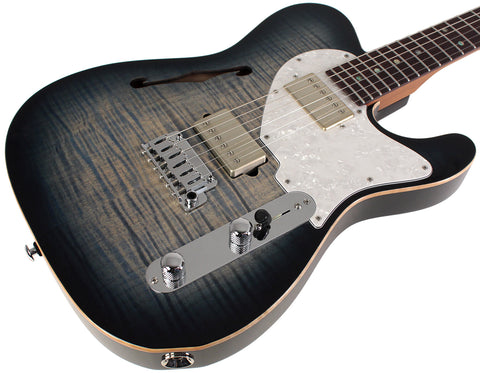 Suhr Select Alt T Guitar, Faded Trans Whale Blue Burst