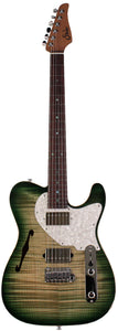 Suhr Select Alt T Guitar, Faded Trans Green Burst