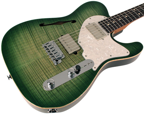 Suhr Select Alt T Guitar, Faded Trans Green Burst