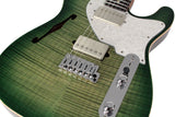 Suhr Select Alt T Guitar, Faded Trans Green Burst