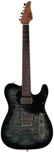 Suhr Select Alt T Guitar, Faded Trans Whale Blue Burst, Black PG