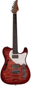Suhr Select Alt T Guitar, Faded Trans Wine Red Burst