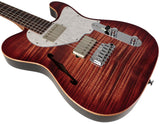 Suhr Select Alt T Guitar, Faded Trans Wine Red Burst