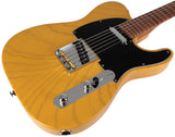 Suhr Select Classic T Roasted, Flamed, Swamp Ash, Butterscotch Blonde, Hardshell