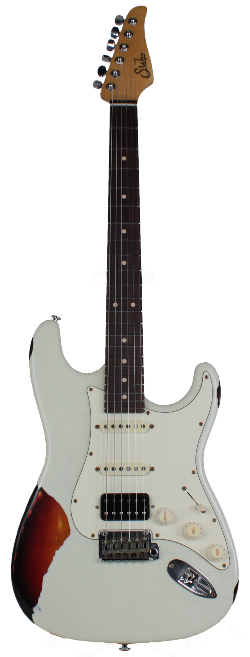 Suhr Classic Antique Pro HSS Limited - Olympic White over 3-Tone