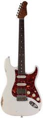 Suhr Select Classic S Antique HSS Guitar, Roasted Flamed Neck, Olympic White, Rosewood