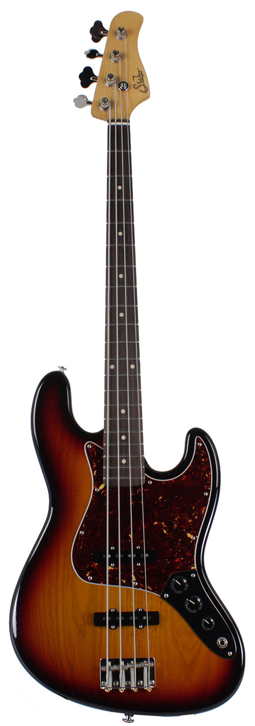 Suhr Classic J Bass Guitar, 3-Tone Sunburst | Humbucker Music