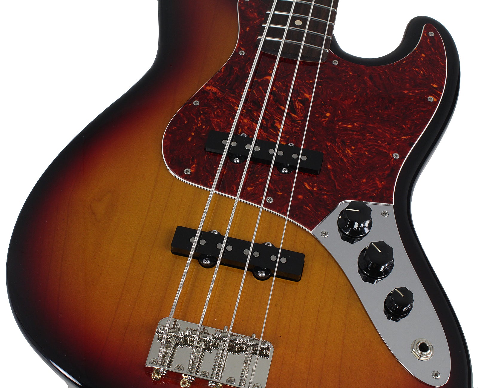 Suhr Classic J Bass Guitar, 3-Tone Sunburst | Humbucker Music