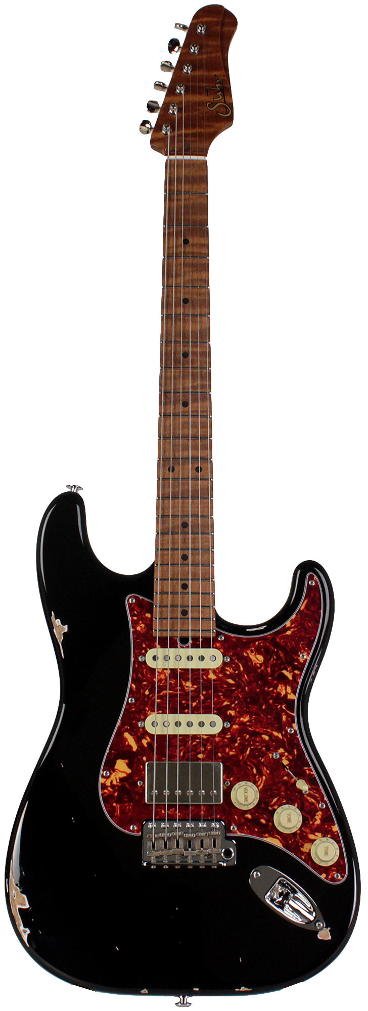 Suhr Select Classic S Antique HSS Guitar, Roasted Flamed Neck