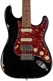 Suhr Select Classic S Antique HSS Guitar, Roasted Flamed Neck, Black, Maple