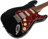 Suhr Select Classic S Antique HSS Guitar, Roasted Flamed Neck, Black, Maple