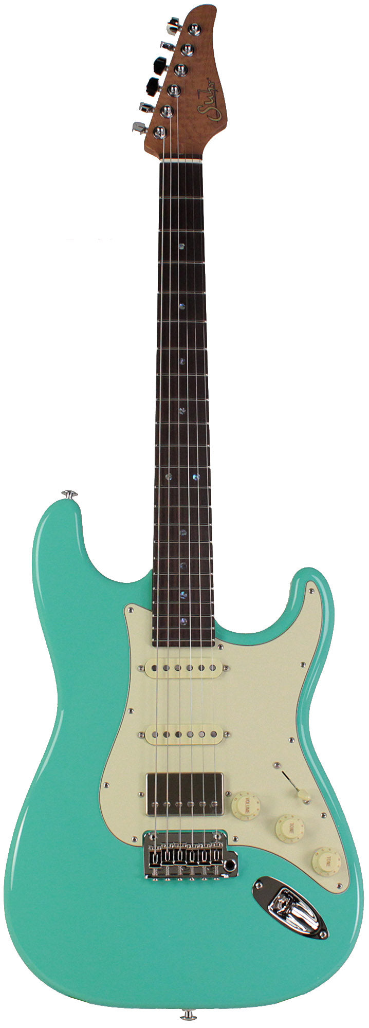 Suhr Select Classic S HSS Guitar, Roasted Flamed Neck, Seafoam
