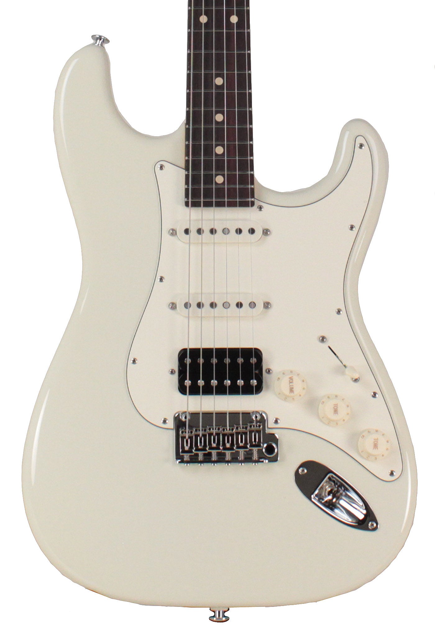 Suhr Classic S HSS Antique Guitar, Olympic White, Rosewood