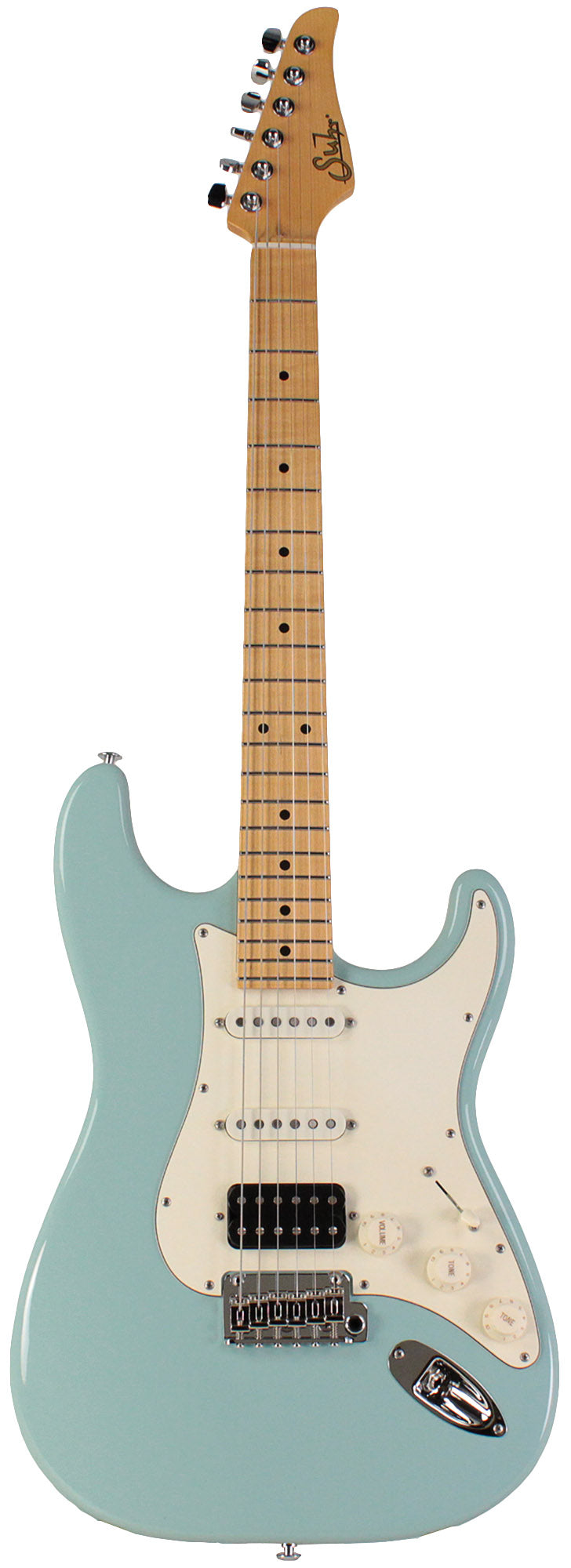 Suhr Classic S Antique Guitar, Sonic Blue, Maple, HSS | Humbucker