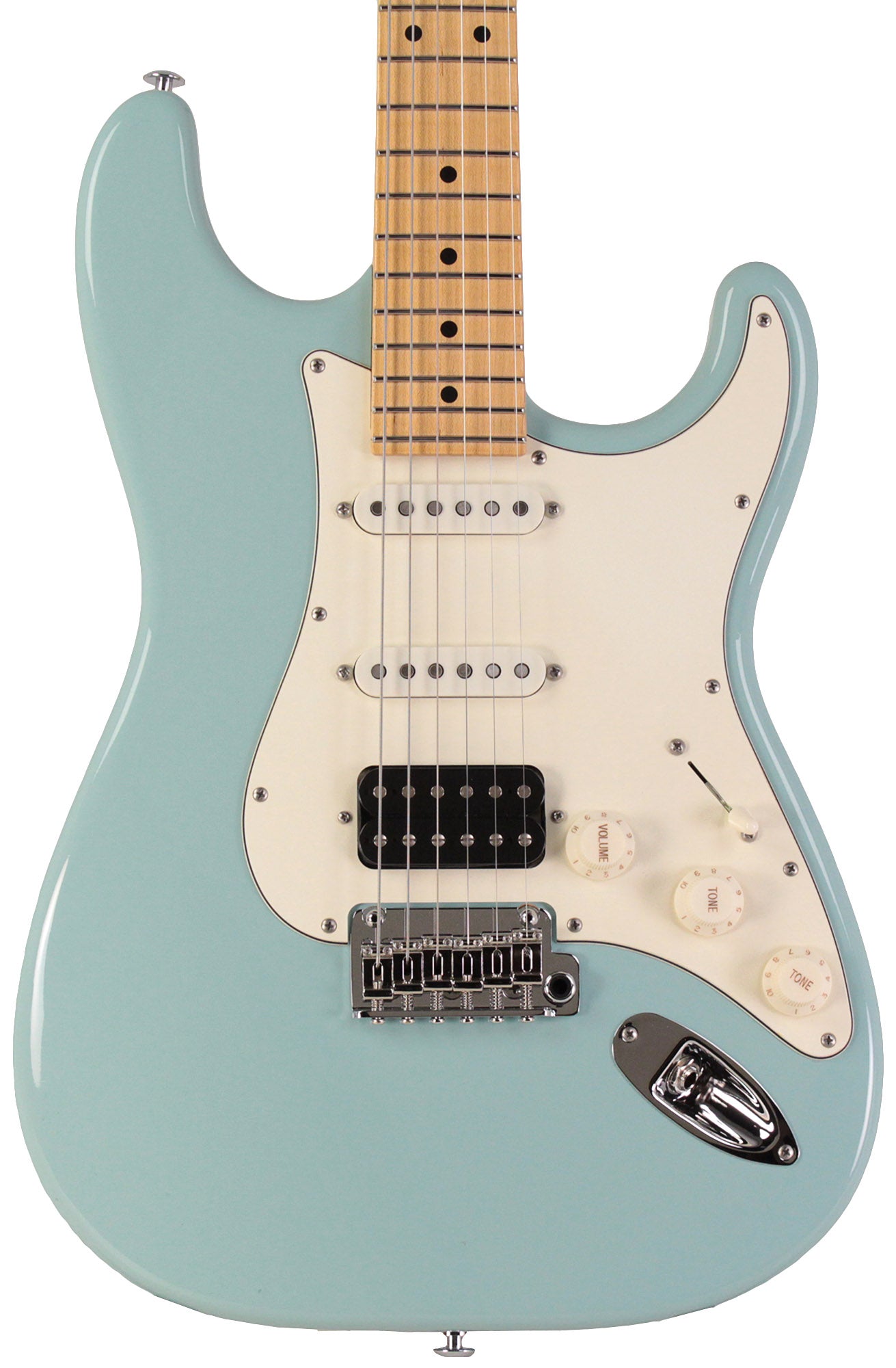 Suhr Classic S Antique Guitar, Sonic Blue, Maple, HSS | Humbucker