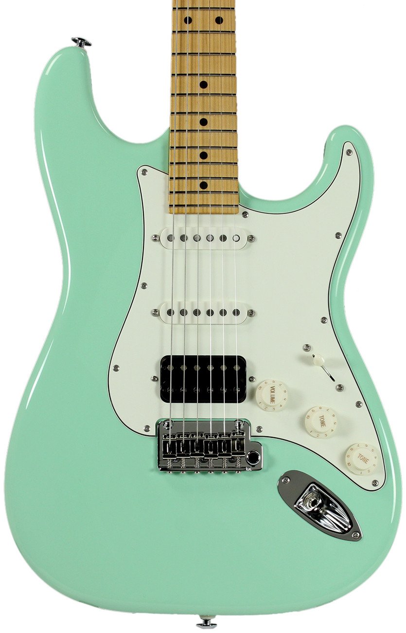 Suhr Classic S Antique Guitar, Surf Green, Maple, HSS | Humbucker