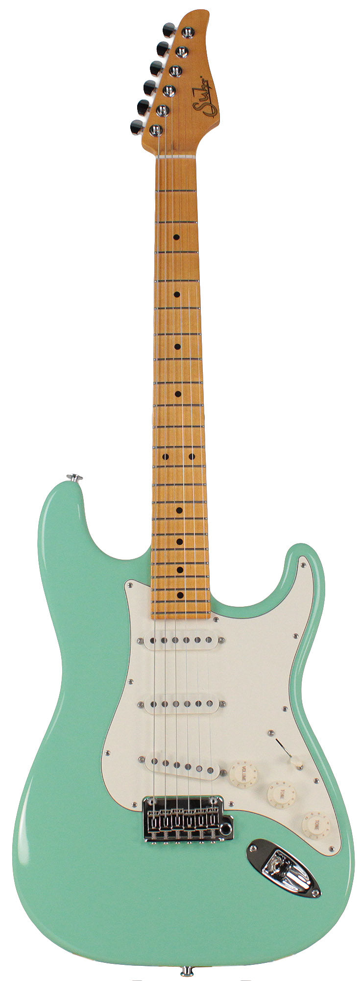 Suhr Classic S Antique Guitar, Surf Green, Maple | Humbucker Music