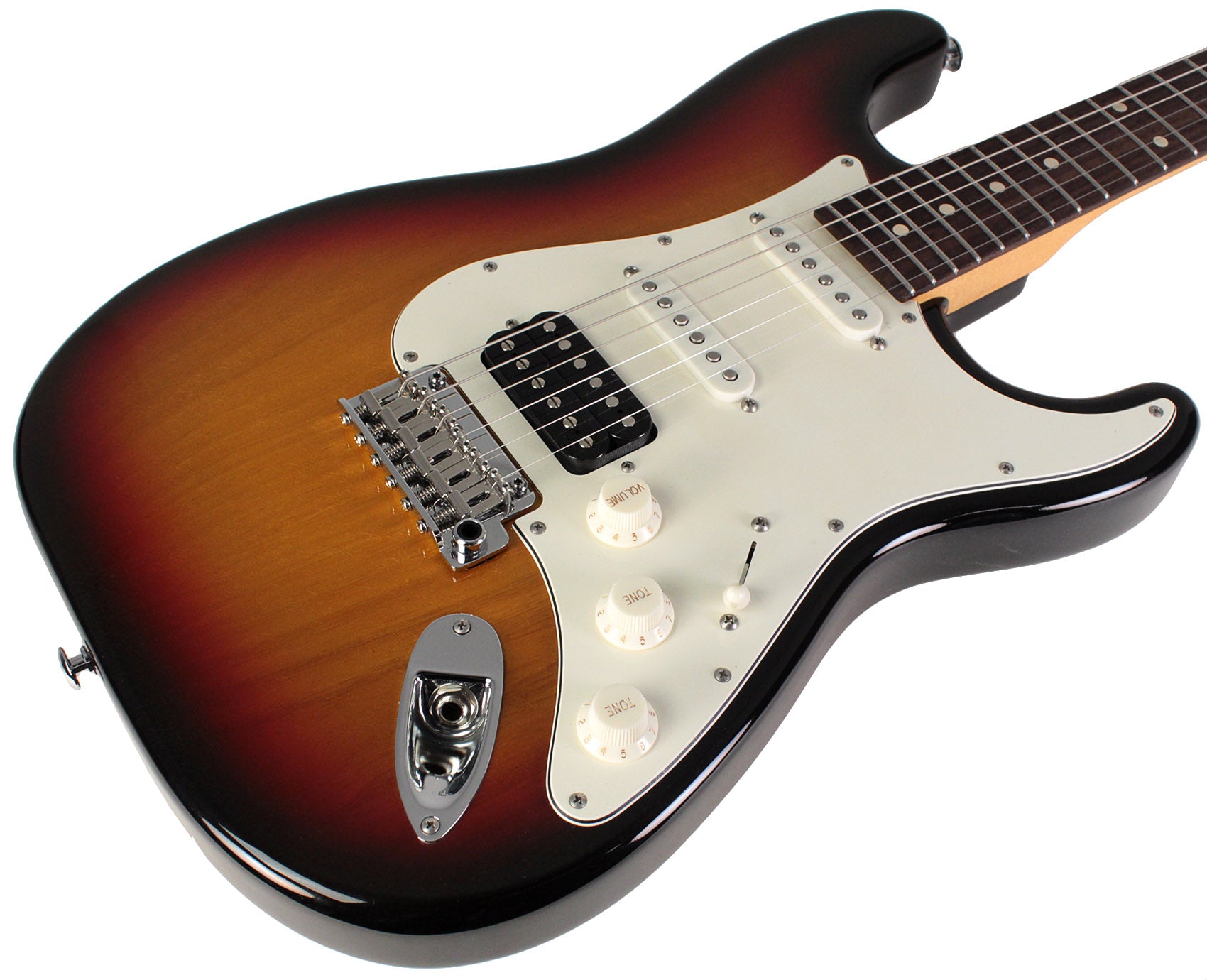 Suhr Classic S HSS Antique Guitar, 3-Tone Burst, Rosewood
