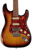 Suhr Select Classic S Antique HSS Guitar, Roasted Flamed Neck, 3 Tone Burst, Maple