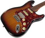 Suhr Select Classic S Antique HSS Guitar, Roasted Flamed Neck, 3 Tone Burst, Maple