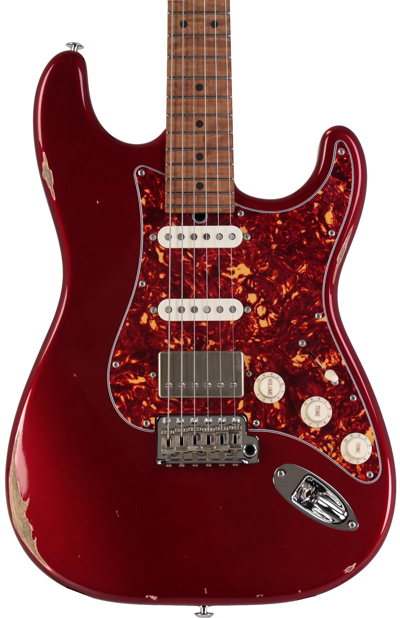 Suhr Select Classic S Antique HSS Guitar, Roasted Flamed Neck