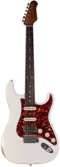 Suhr Select Classic S Antique HSS Guitar, Roasted Flamed Neck, Olympic White, Rosewood