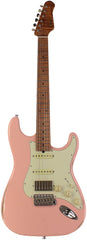 Suhr Select Classic S Antique HSS Guitar, Roasted Flamed Neck, Shell Pink, Maple