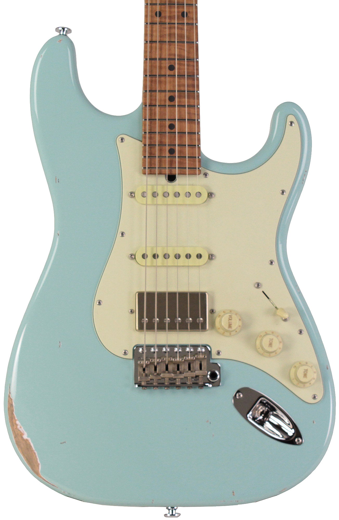 Suhr Select Classic S Antique HSS Guitar, Roasted Flamed Neck