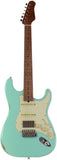 Suhr Select Classic S Antique HSS Guitar, Roasted Flamed Neck, Surf Green, Maple