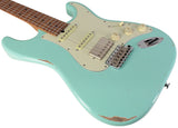 Suhr Select Classic S Antique HSS Guitar, Roasted Flamed Neck, Surf Green, Maple