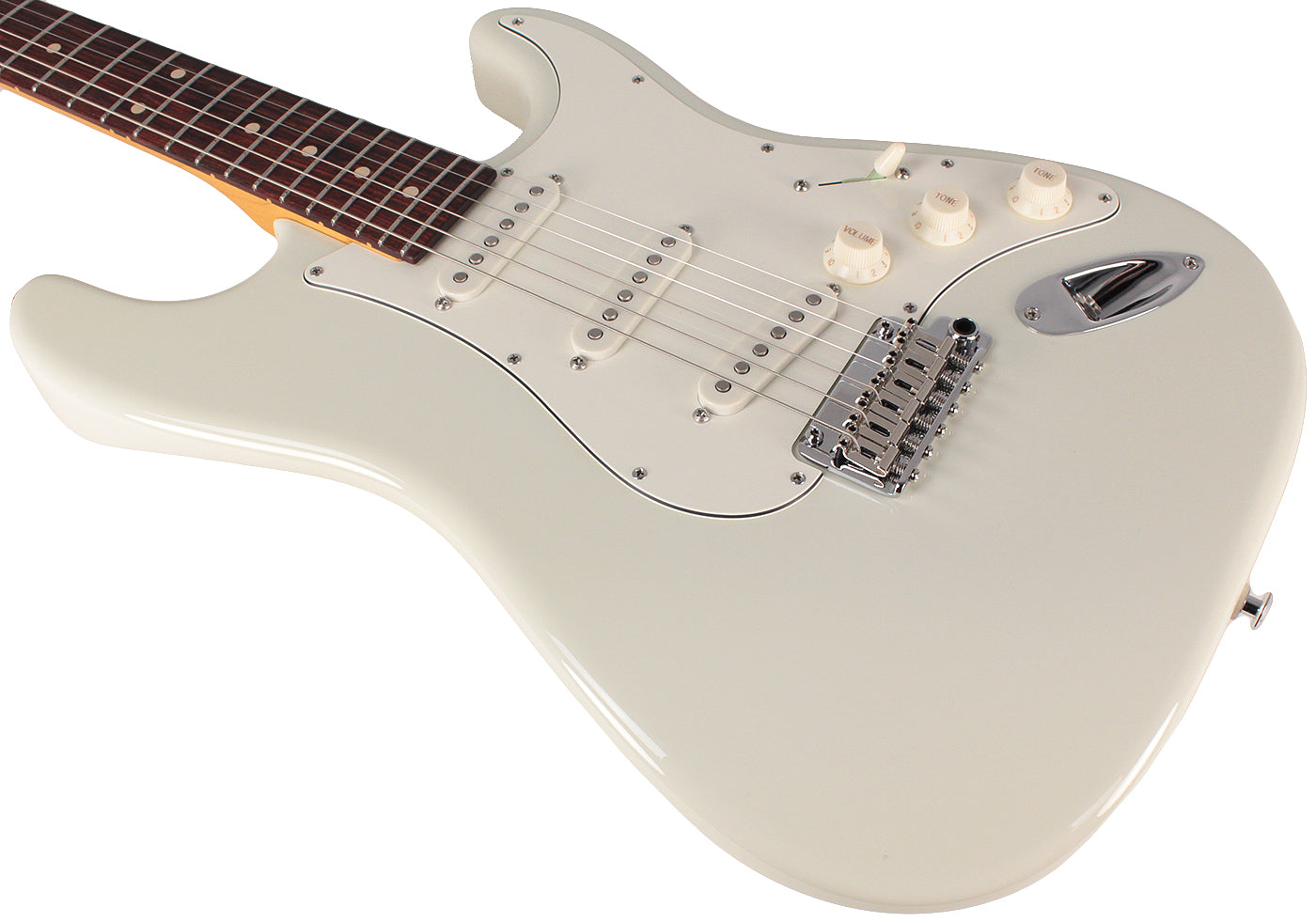 Suhr Classic S Antique Guitar, Olympic White, Rosewood | Humbucker Music