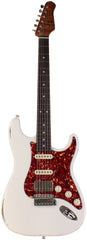 Suhr Select Classic S Antique HSS Guitar, Roasted Flamed Neck, Olympic White, Rosewood