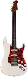 Suhr Select Classic S Antique HSS Guitar, Roasted Flamed Neck, Olympic White, Rosewood