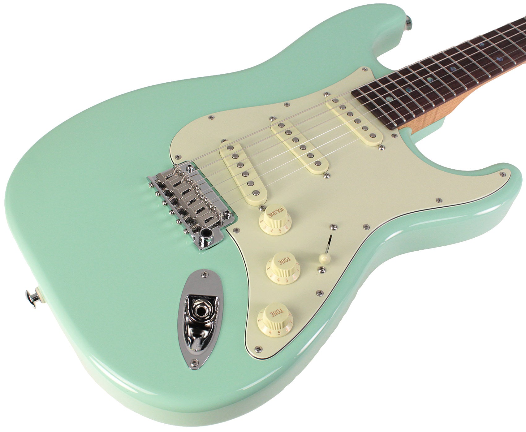 Suhr Select Classic S Guitar, Roasted Flamed Neck, Surf Green
