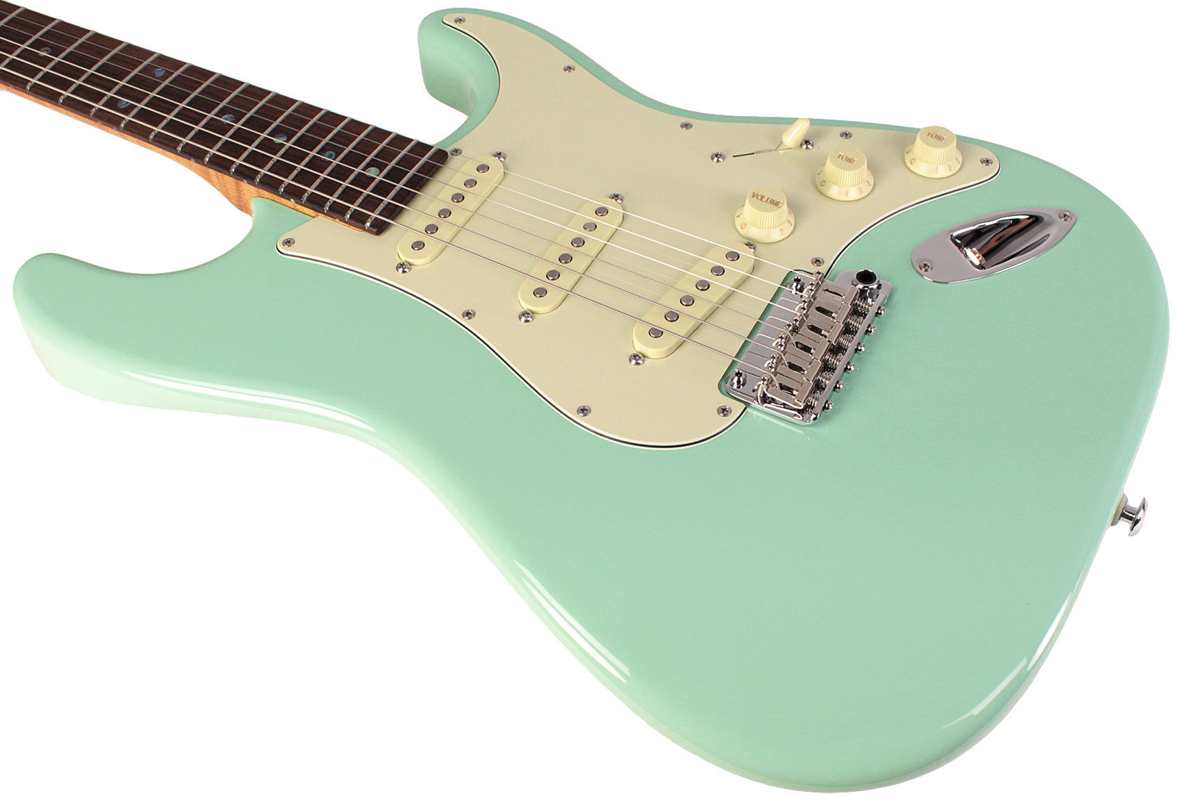 Suhr Select Classic S Guitar, Roasted Flamed Neck, Surf Green
