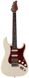 Suhr Select Classic S HSS Roasted Flamed Guitar, Olympic White, Rosewood