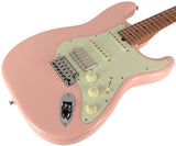 Suhr Select Classic S HSS Guitar, Roasted Flamed Neck, Shell Pink, Maple