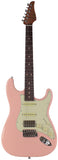Suhr Select Classic S HSS Roasted Flamed Guitar, Shell Pink, Rosewood