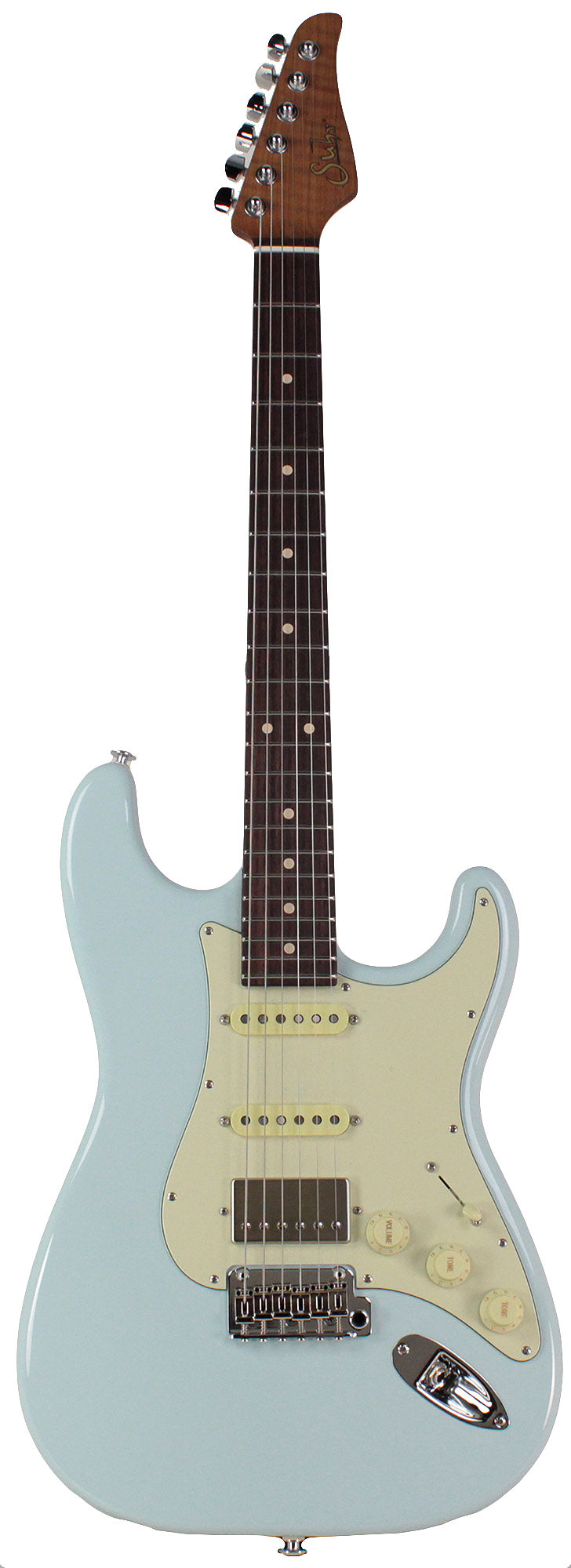 ギター Suhr JWBLACK Classic Antique SonicBlue Suhr Select Classic S HSS Roasted Flamed Guitar, Sonic Blue