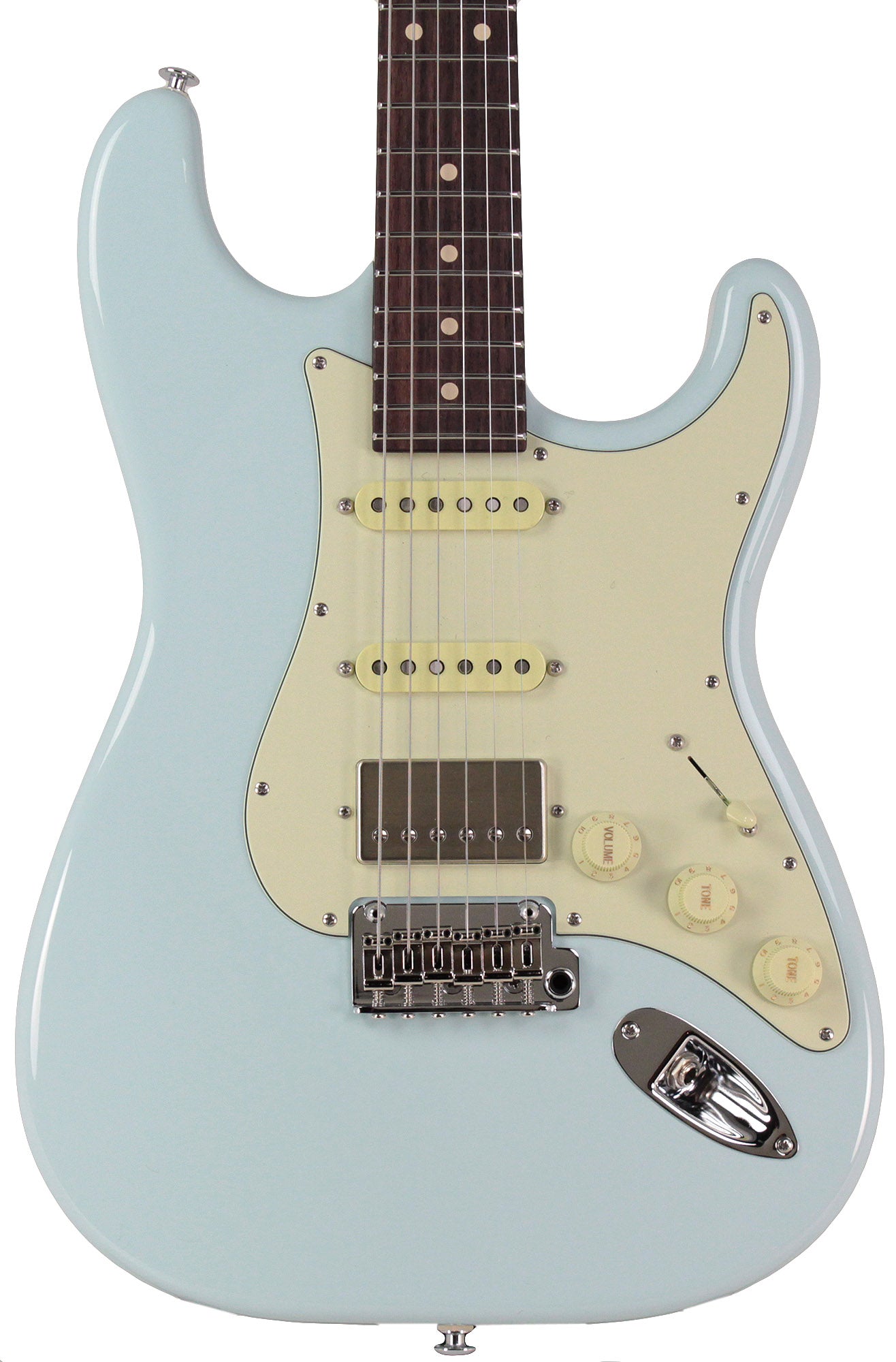Suhr Select Classic S HSS Roasted Flamed Guitar, Sonic Blue