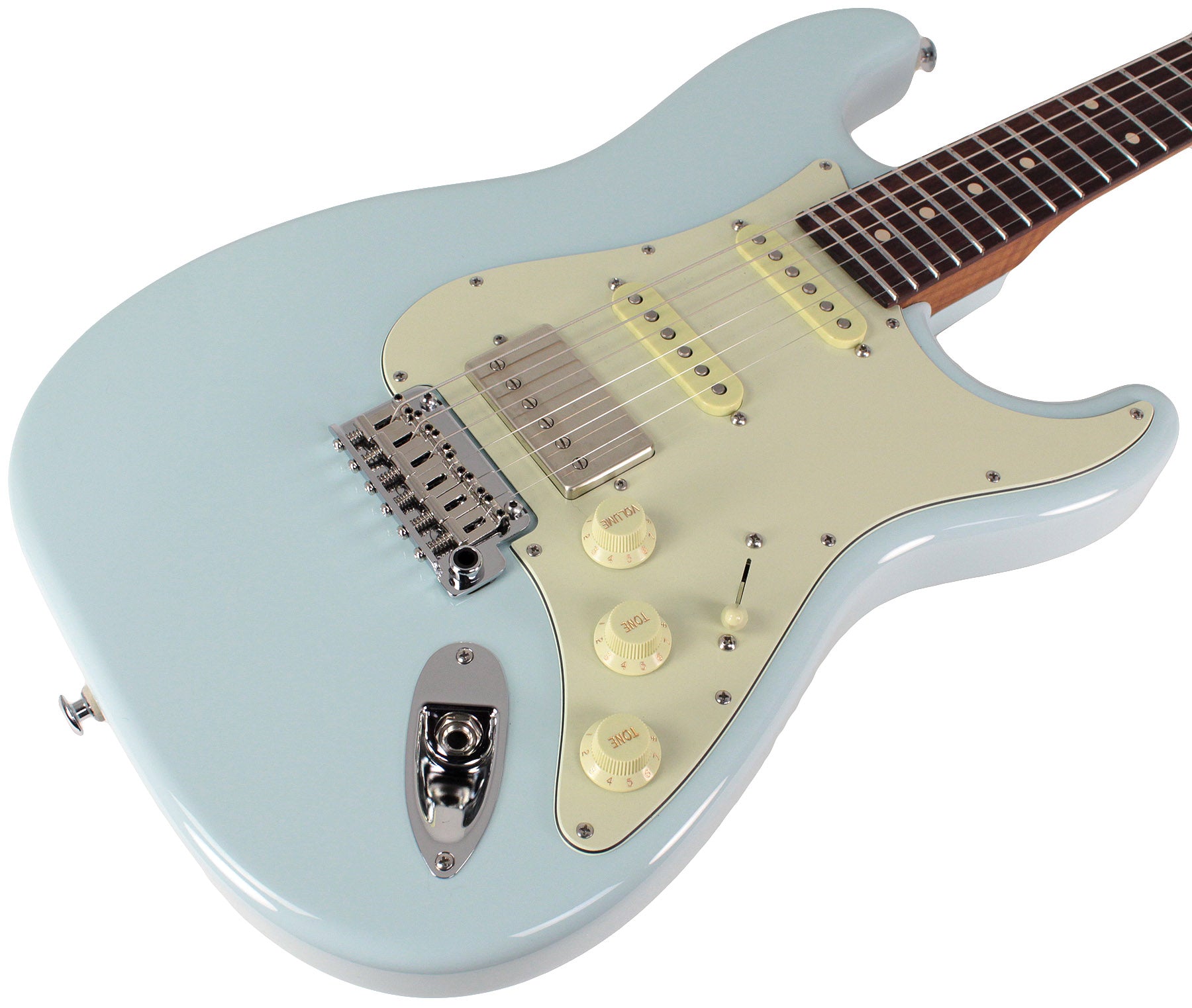 Suhr Select Classic S HSS Roasted Flamed Guitar, Sonic Blue