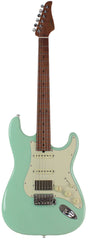 Suhr Select Classic S HSS Guitar, Roasted Flamed Neck, Surf Green, Maple