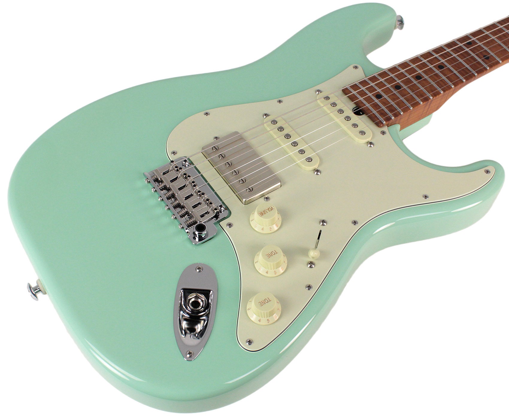 【調整済】photogenic エレキギター　SSH suhr風 Suhr Select Classic S HSS Guitar, Roasted Flamed Neck, Surf Green