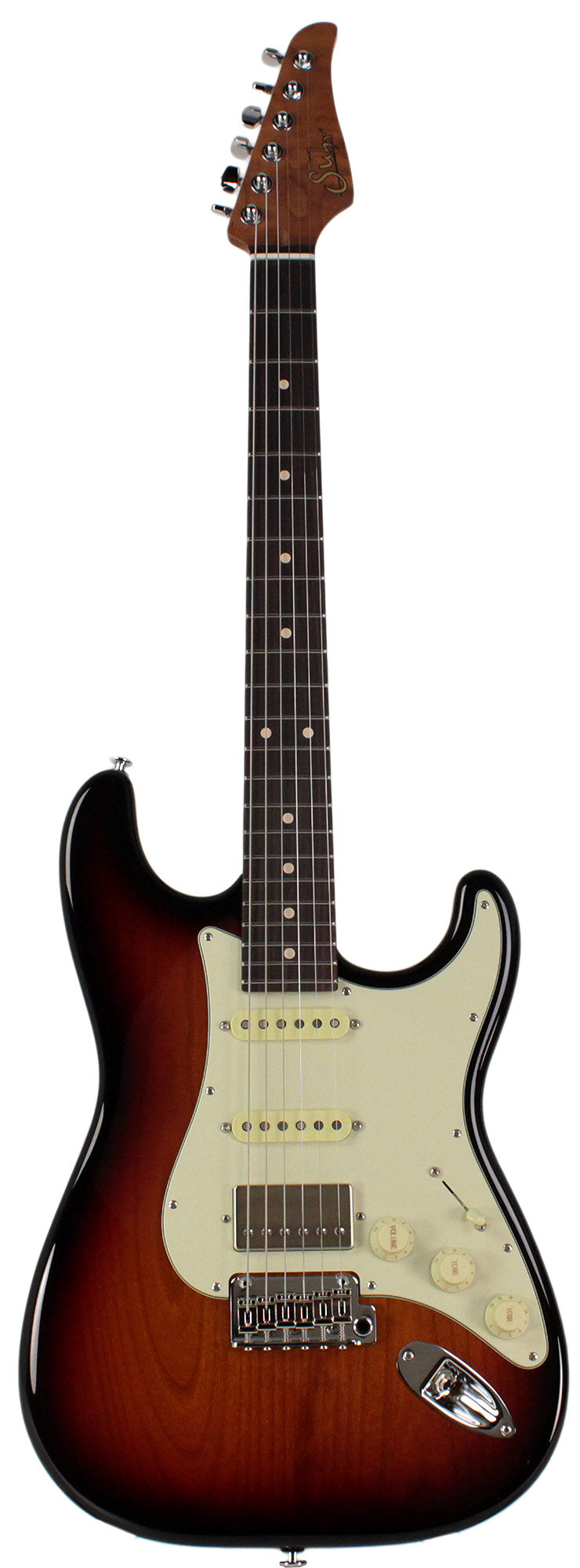 Suhr Select Classic S HSS Roasted Flamed Guitar, 3-Tone Burst