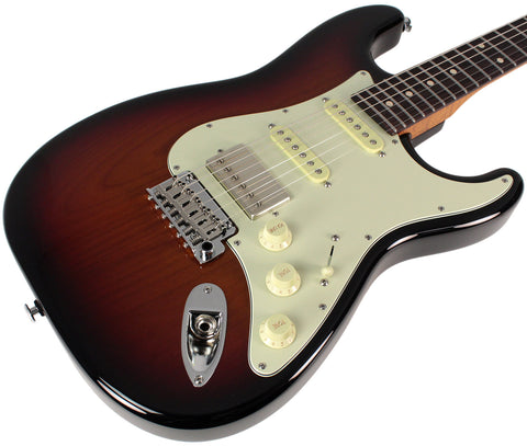 Suhr Select Classic S HSS Roasted Flamed Guitar, 3-Tone Burst, Rosewood