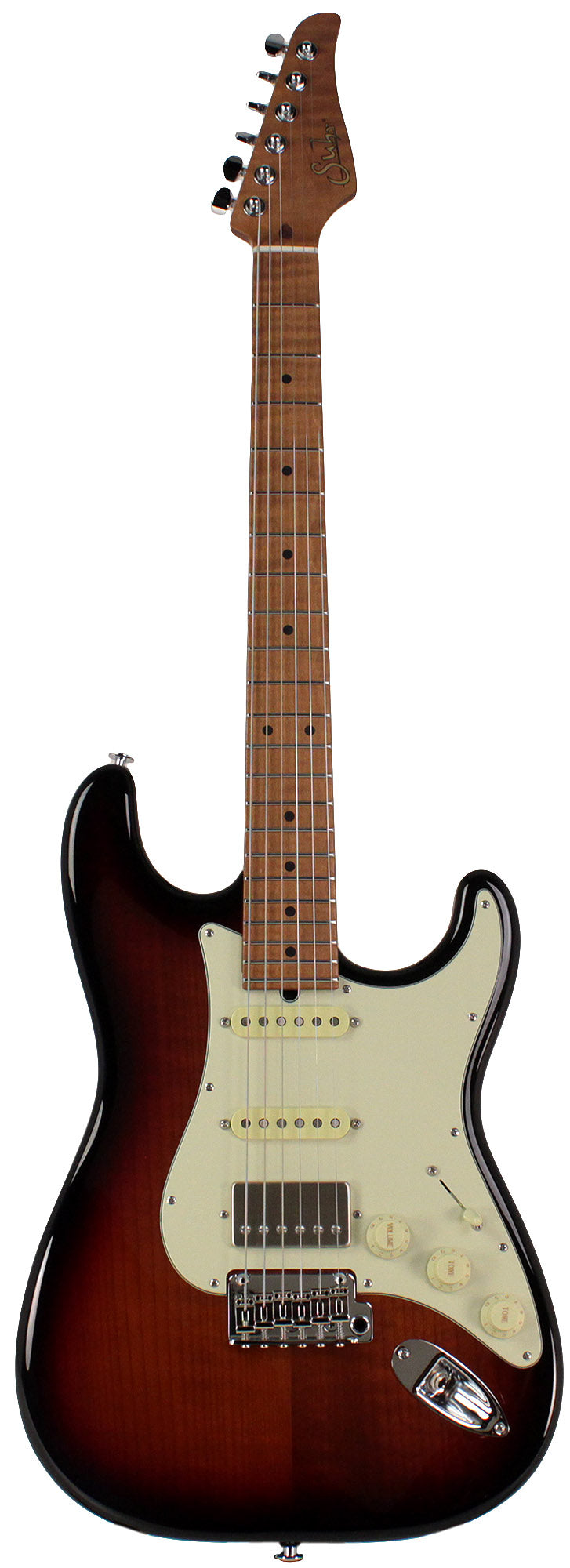 Suhr Select Classic S HSS Roasted Flamed Guitar, 3-Tone